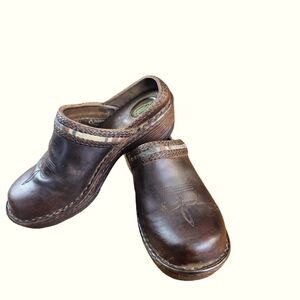 Durango "Dream" Western Brown Leather Slides/Clogs Size 9M